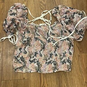 Free People Floral Crop Top
